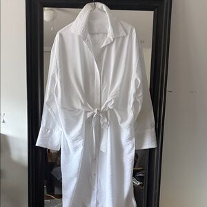 H&M White Midi Dress